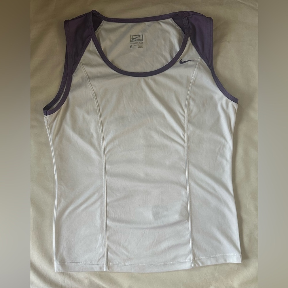 Nike Women's Tank Top in White and Purple